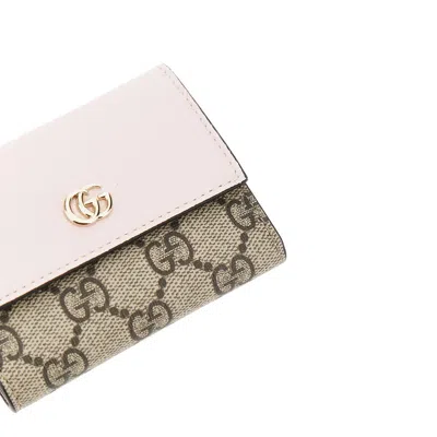 Gucci 'gg Marmont' Mini Wallet In White