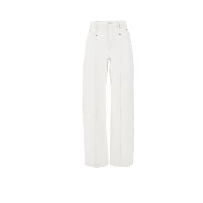 Isabel Marant Belt Loop Straight Trousers In White