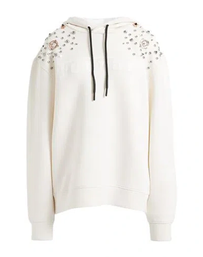 Ferrari Woman Sweatshirt Ivory Size M Viscose, Polyurethane, Elastane In Neutral