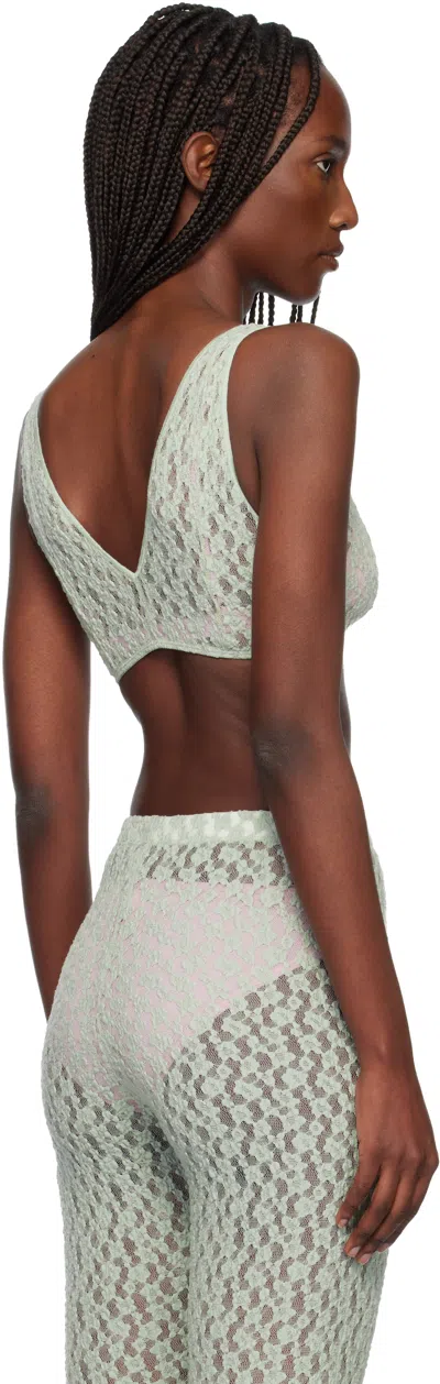 Baserange Green Crescent Bralette In Green