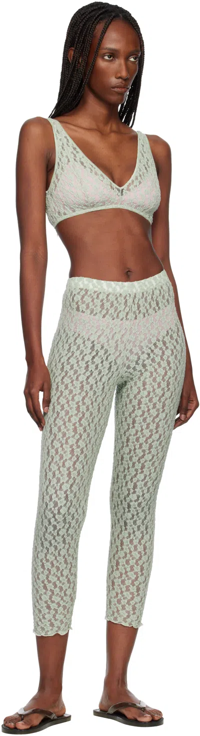 Baserange Green Crescent Bralette In Green