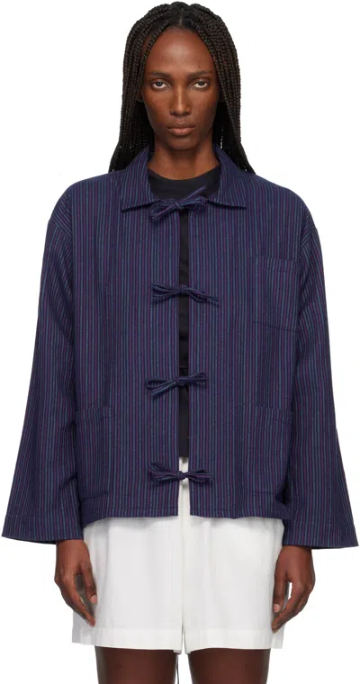 Baserange Navy Limber Shirt In Multi