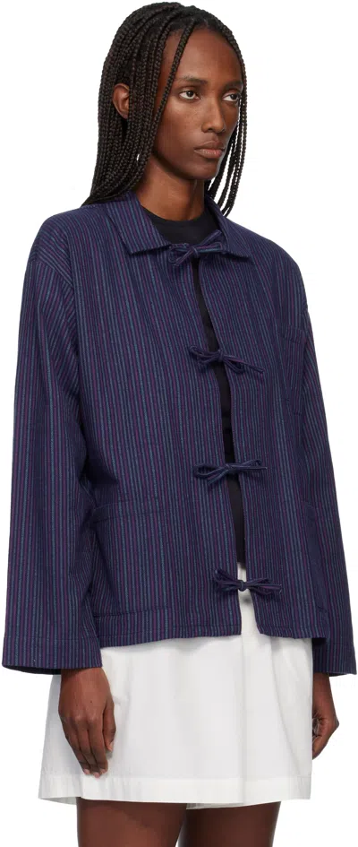 Baserange Navy Limber Shirt In Multi