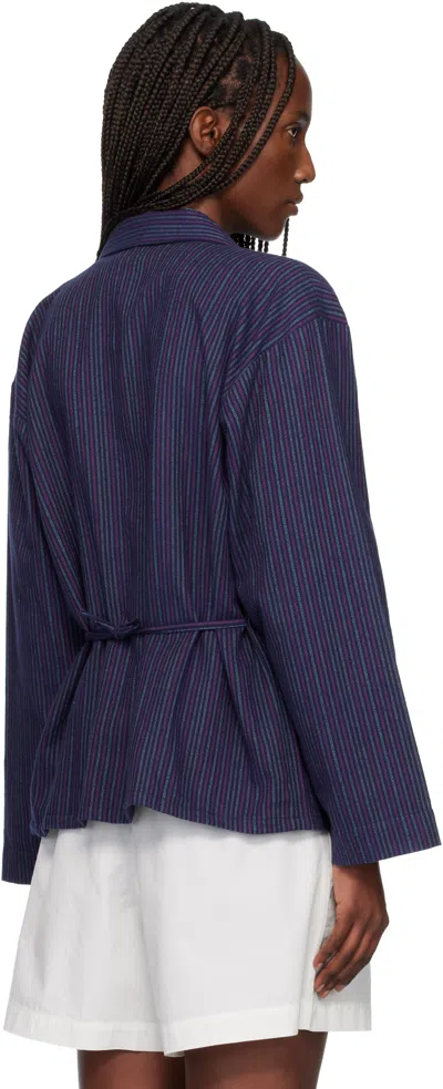 Baserange Navy Limber Shirt In Multi