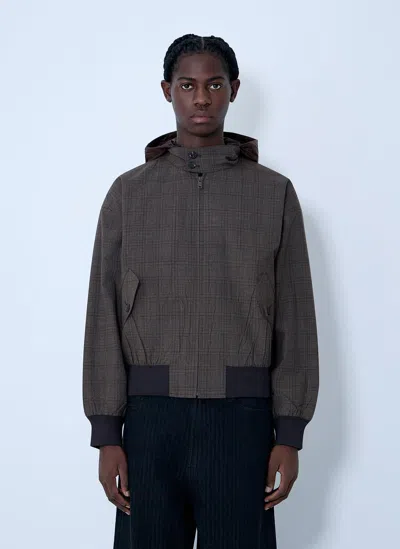 Prada Hooded Wool Jacket In Multi