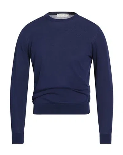 Filippo De Laurentiis Man Sweater Navy Size 36 Cotton In Blue