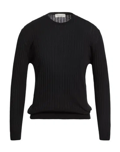 Filippo De Laurentiis Man Sweater Black Size 44 Cotton In Black