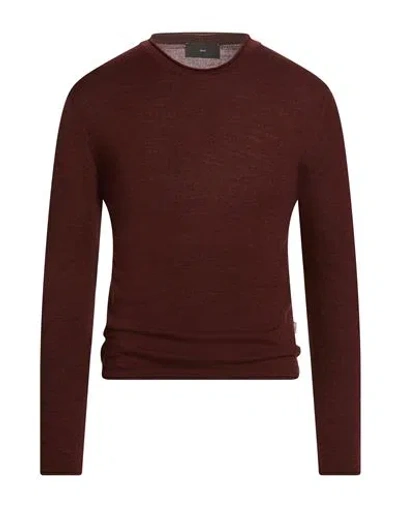 Liu •jo Man Man Sweater Burgundy Size S Acrylic, Wool In Burgundy