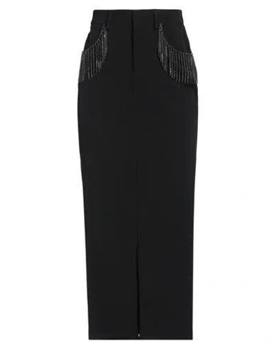 Liu •jo Better Woman Midi Skirt Black Size 8 Polyester, Elastane In Black