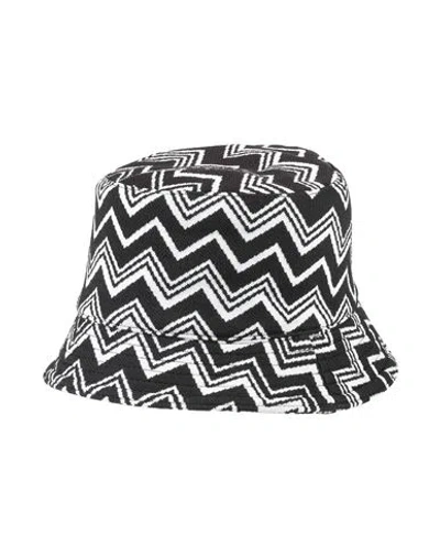 Missoni Woman Hat Black Size Onesize Polyamide, Polyester In Multi