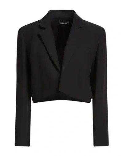 Drhope Woman Blazer Black Size 6 Polyester In Black