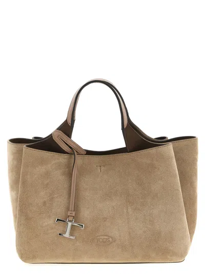 Tod's T-timeless Mini Tote Bag In Brown