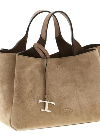 Tod's T-timeless Mini Tote Bag In Brown