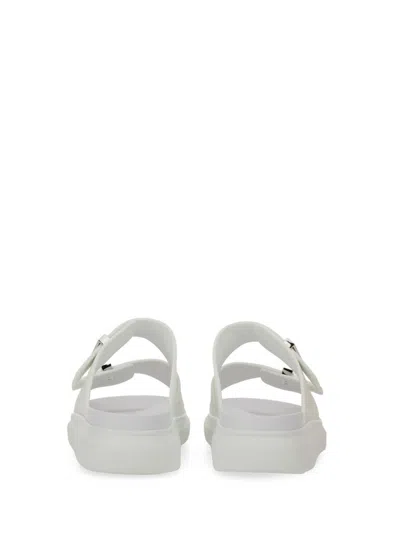Alexander Mcqueen Exagerrated-sole Rubber Slides In White