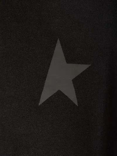 Golden Goose Star Black Crew-neck T-shirt In Black