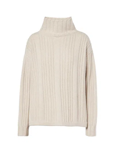 Max Mara Vitalba Wool And Cashmere Polo-neck Jumper In Neutral