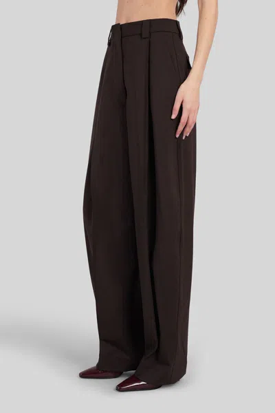 The Latest Cara 3116 Pants In Brown Polyester In Brown