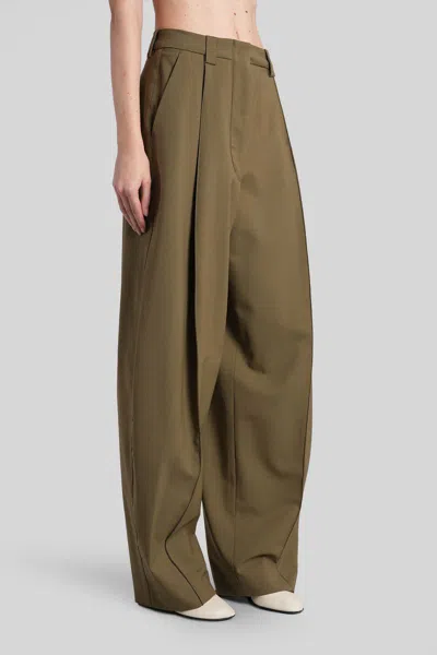 The Latest Cara 3116 Pants In Khaki Polyester In Green