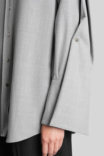 The Latest Carmen 4003 Shirt In Grey Polyester In Gray