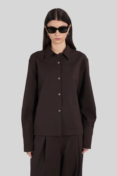 The Latest Cuffed-button Long Sleeves Shirt In Brown
