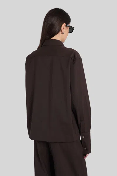 The Latest Cuffed-button Long Sleeves Shirt In Brown