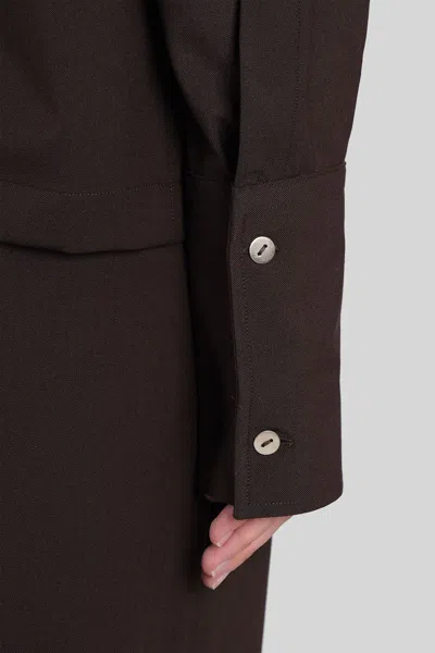 The Latest Cuffed-button Long Sleeves Shirt In Brown