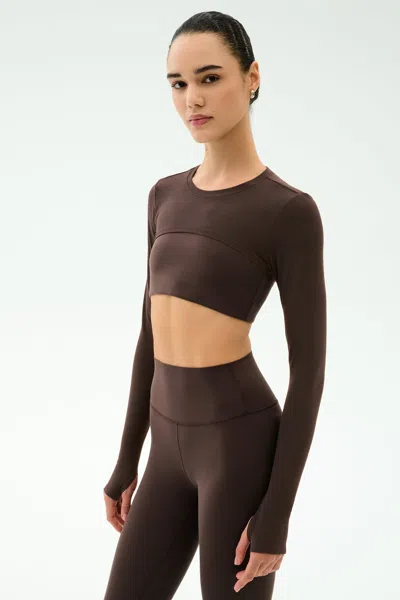 Splits59 Amelia Airweight Lite Shrug In Brown