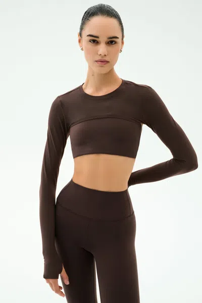 Splits59 Amelia Airweight Lite Shrug In Brown