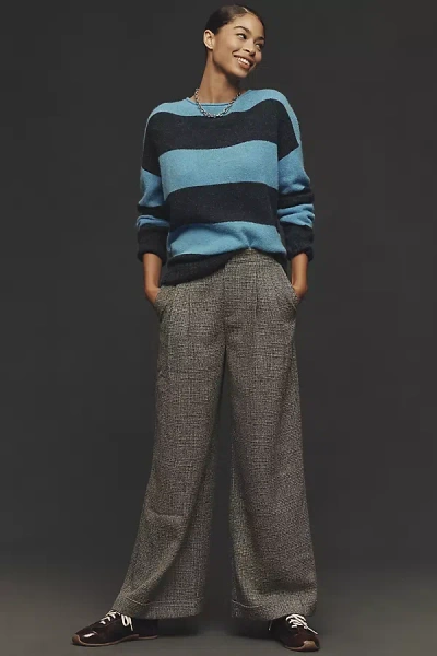 Astr Lanie Plaid Trousers Pants In Gray