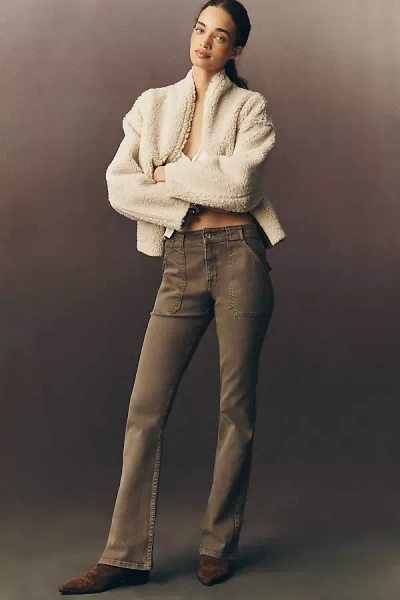 Sanctuary Hayden Mid-rise Bootcut Pants In Gray