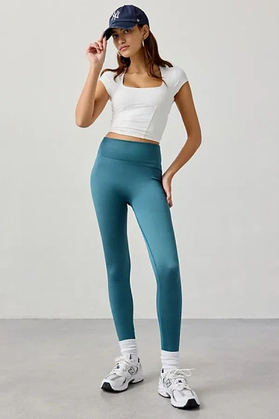 Out From Under Jade Stitch Seamless Sculpt High-rise Legging In Blue, Women's At Urban Outfitters In Blue