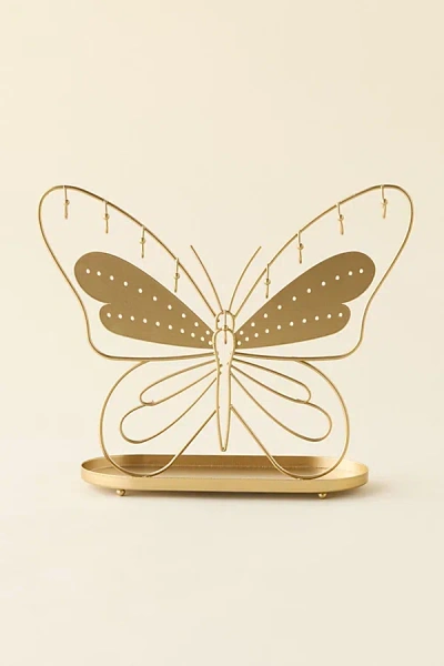 Urban Outfitters Butterfly Shaped Iron Jewelry Stand In Gold At  In Gold