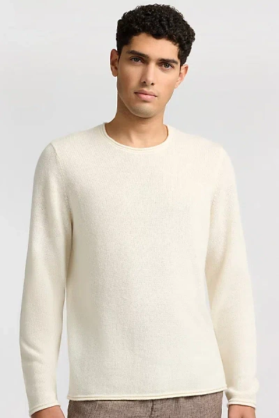 Onia Linen Cashmere Rollneck Sweater In White, Men's At Urban Outfitters In White