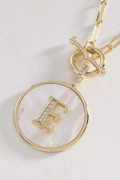 Melinda Maria Love Letters Medallion Monogram Necklace In Gold