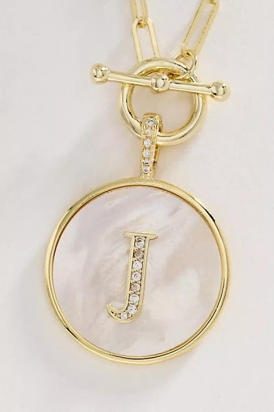 Melinda Maria Love Letters Medallion Monogram Necklace In Gold