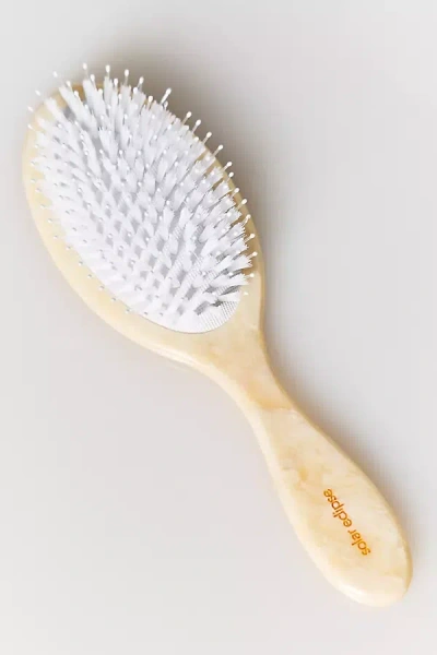 Solar Eclipse Handpainted Acetate Hair Brush In Nude