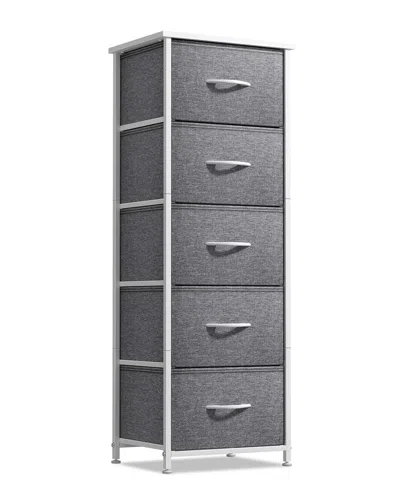Sorbus 5-drawer Tower Nightstand In Gray