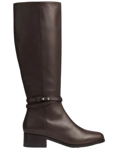 Lk Bennett Bena Leather Knee Boot In Brown