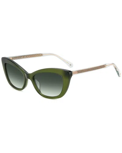 Kate Spade Merida/g/s 9k 1ed Cat Eye Sunglasses In Green
