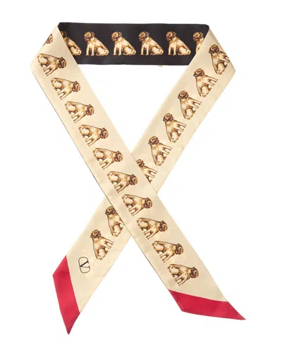 Valentino Petit Charles Silk Bandeau Scarf In Multi