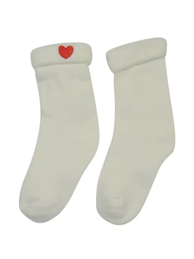 Petit Bateau Heart Striped Socks (set Of Two) In Multi