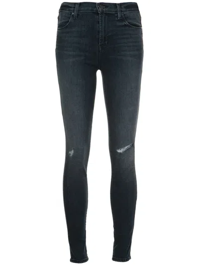 J Brand Distressed Skinny Jeans In Black