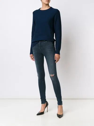 J Brand Distressed Skinny Jeans In Black