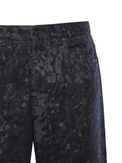 Fendi Jacquard Jeans In Black
