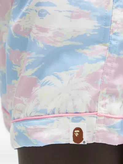 A Bathing Ape Graphic Shorts In White