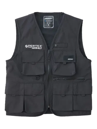 Gramicci Pertex Trailside Zip-up Gilet In Black