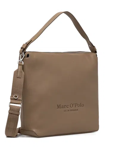 Marc O'polo Debossed Tote Bag In Brown