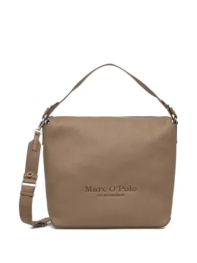 Marc O'polo Debossed Tote Bag In Brown