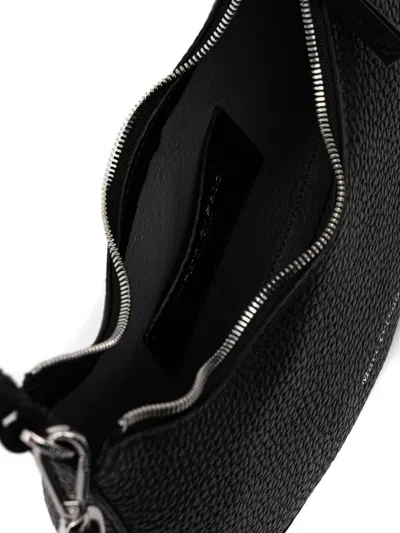 Marc O'polo Medium Grained-leather Shoulder Bag In Black
