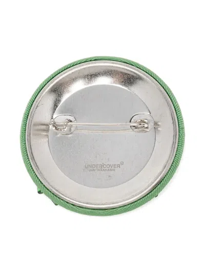 Undercover Bead-embroidered Silk Brooch In Green